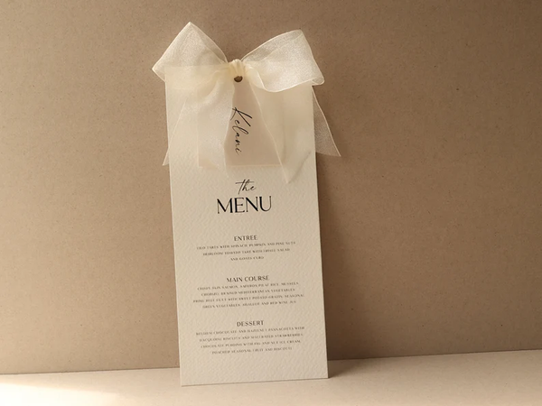 elegant menu cards