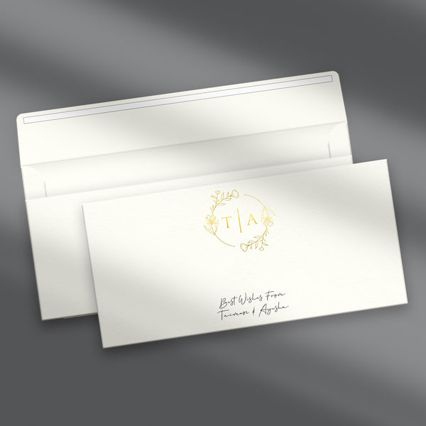 The Golden Monogram Money Envelope