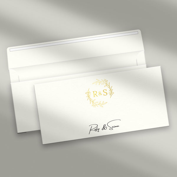 The Golden Wreath Money Envelope