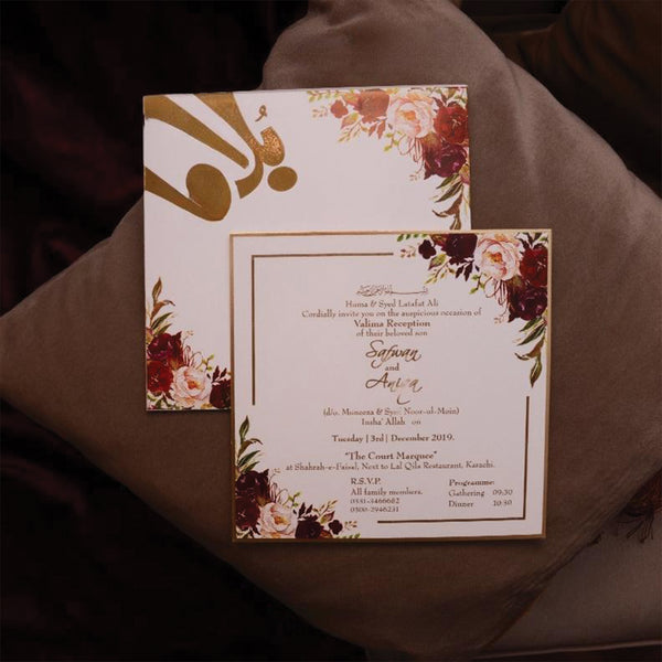 Golden Calligraphy Card