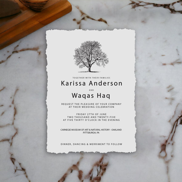 Digital invite as Karissa Anderson and Waqas Haq