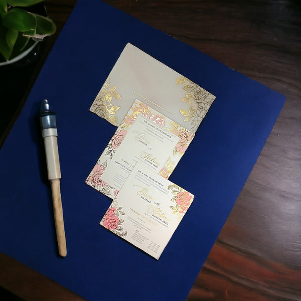 Blush and Gold Delight Invite