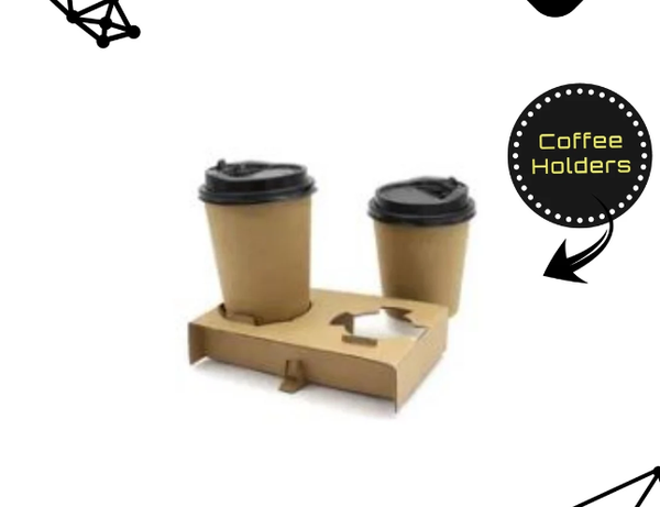 Coffee Holder kraft material tray 2 piece