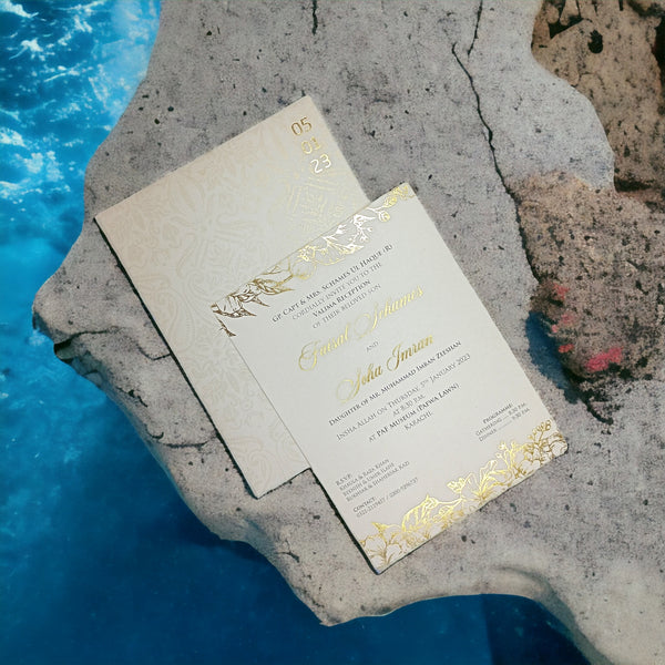 Golden Blossom Invites